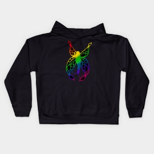 Fae Rainbow Silhouette 2 Kids Hoodie